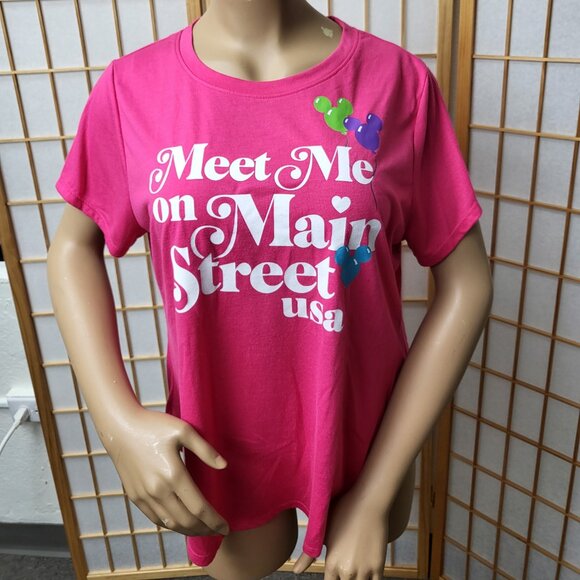 Disney Meet Me On Main Street USA short-sleeve t-shirt woman's cut size XL EUC - Picture 2 of 9